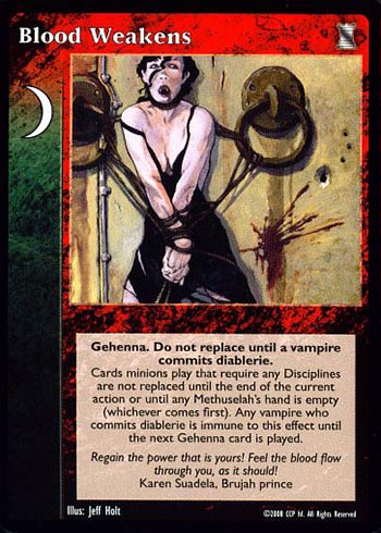 Blood Weakens - Event - Vampire VTES - Picture 9 of 9