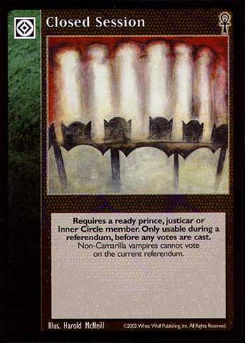 Closed Session - Action Modifier - Vampire VTES - Imagen 8 de 10