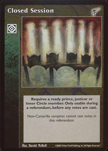 Closed Session - Action Modifier - Vampire VTES - Imagen 9 de 10