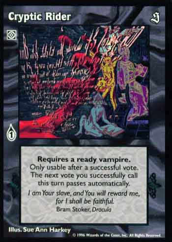 Cryptic Rider - Action Modifier - Vampire VTES - Picture 9 of 11