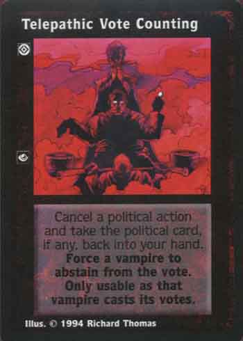 Telepathic Vote Counting - Action Modifier - Vampire VTES - Picture 7 of 14