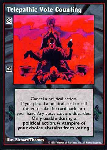 Telepathic Vote Counting - Action Modifier - Vampire VTES - Picture 8 of 14