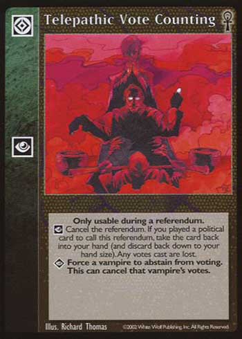 Telepathic Vote Counting - Action Modifier - Vampire VTES - Picture 10 of 14