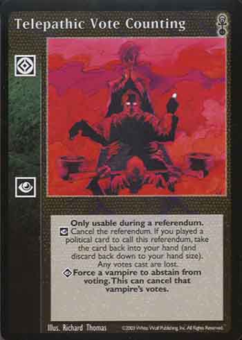 Telepathic Vote Counting - Action Modifier - Vampire VTES - Picture 11 of 14