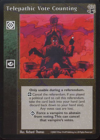 Telepathic Vote Counting - Action Modifier - Vampire VTES - Picture 12 of 14