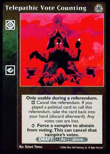 Telepathic Vote Counting - Action Modifier - Vampire VTES - Picture 13 of 14