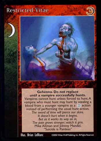 Restricted Vitae - Event - Vampire VTES - Imagen 2 de 4