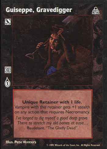 Giuseppe, Gravedigger - Retainer - Vampire VTES - Imagen 7 de 9