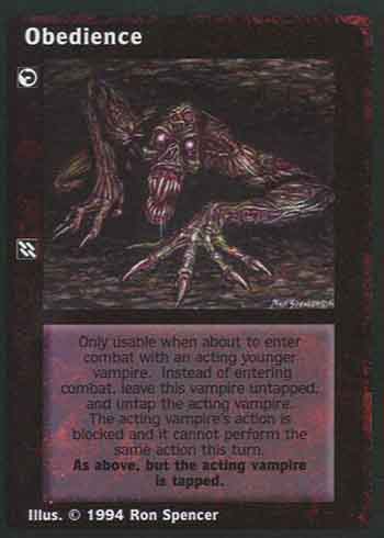 Obedience - Reaction - Vampire VTES - Picture 7 of 14
