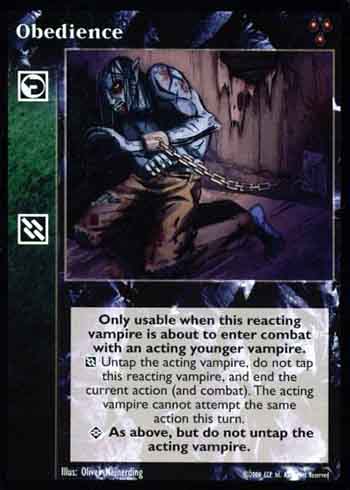 Obedience - Reaction - Vampire VTES - Picture 13 of 14
