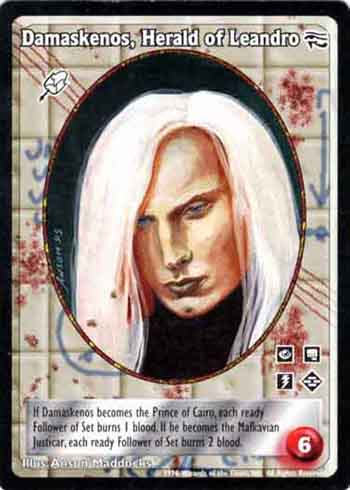Damaskenos, Herald of Leandro - Malkavian - Vampire VTES - Imagen 2 de 3