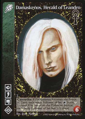 Damaskenos, Herald of Leandro - Malkavian - Vampire VTES - Imagen 3 de 3