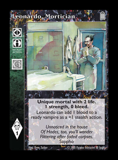 Leonardo, Mortician - Ally - Vampire VTES - Imagen 4 de 4