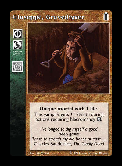 Giuseppe, Gravedigger - Retainer - Vampire VTES - Imagen 9 de 9