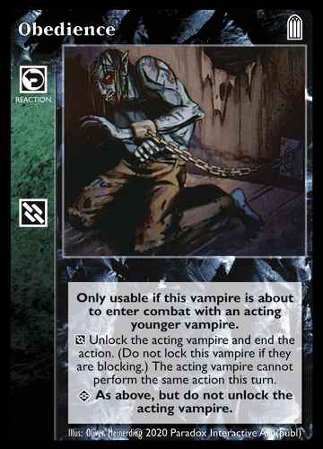 Obedience - Reaction - Vampire VTES - Picture 14 of 14