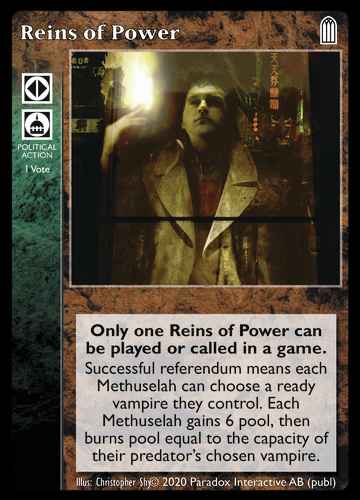 Reins of Power - Political Action - Vampire VTES - Picture 12 of 13
