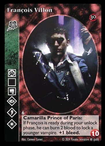 Francois Villon G6 - Toreador - Vampire VTES - Picture 8 of 8