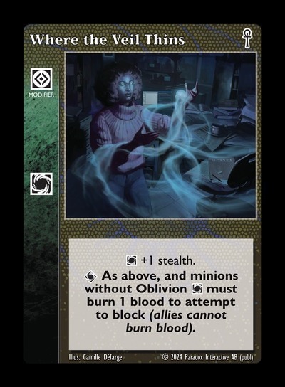 Where the Veil Thins - Action Modifier - Vampire VTES - Picture 2 of 3