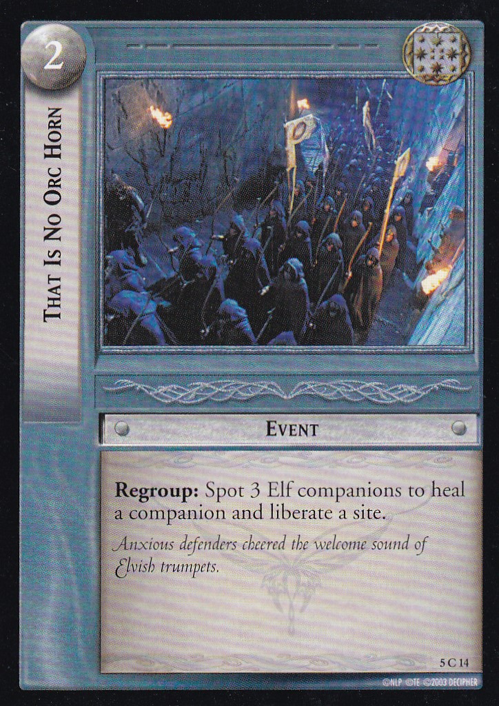 That Is No Orc Horn - Battle of Helm's Deep - Lord of the Rings TCG - Picture 7 of 8