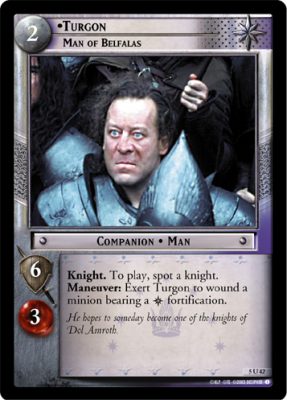 Turgon, Man of Belfalas - Battle of Helm's Deep - Lord of the Rings TCG - Picture 8 of 8