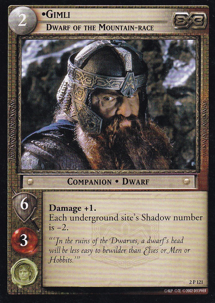 Gimli, Dwarf of the Mountain-race - Mines of Moria - Lord of the Rings TCG - Picture 7 of 8