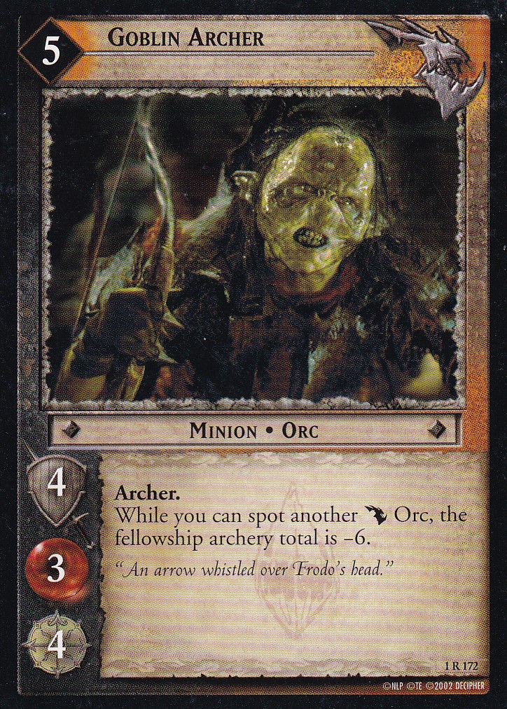 Goblin Archer - The Fellowship of the Ring - Lord of the Rings TCG - Picture 7 of 8