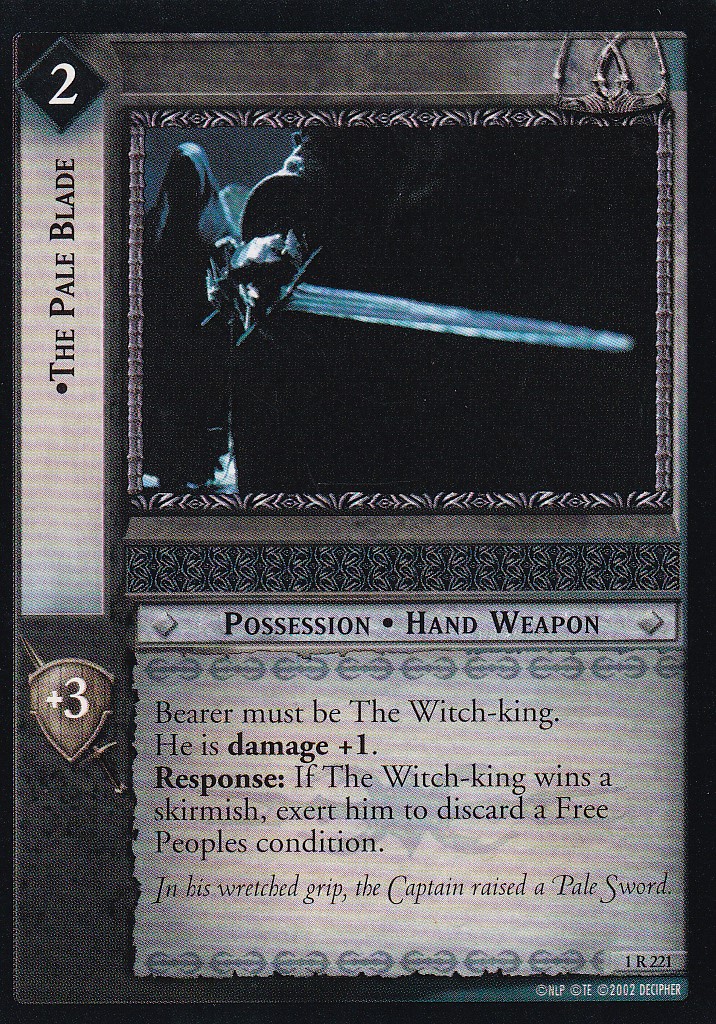 The Pale Blade - The Fellowship of the Ring - Lord of the Rings TCG - Picture 7 of 8