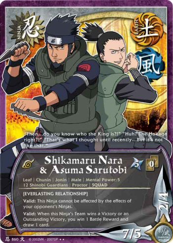 Shikamaru Nara & Asuma Sarutobi (N-860) - Will of Fire - Naruto CCG - Picture 7 of 7