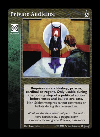 Private Audience - Action Modifier - Vampire VTES - Imagen 9 de 9