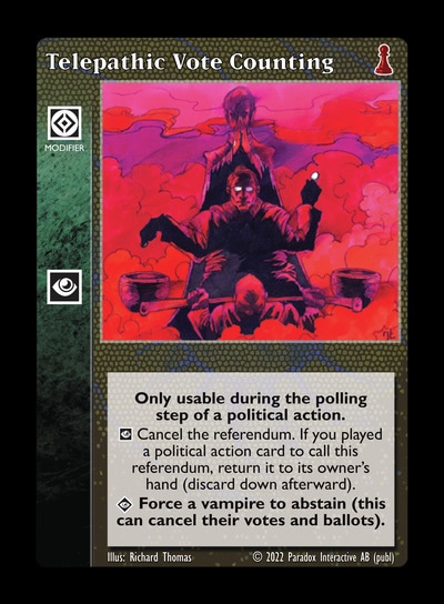 Telepathic Vote Counting - Action Modifier - Vampire VTES - Picture 14 of 14