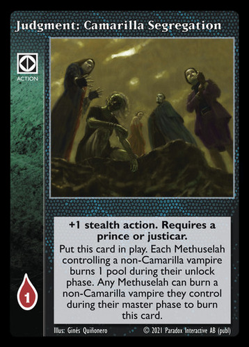 Judgment: Camarilla Segregation - Action - Vampire VTES - Imagen 4 de 6